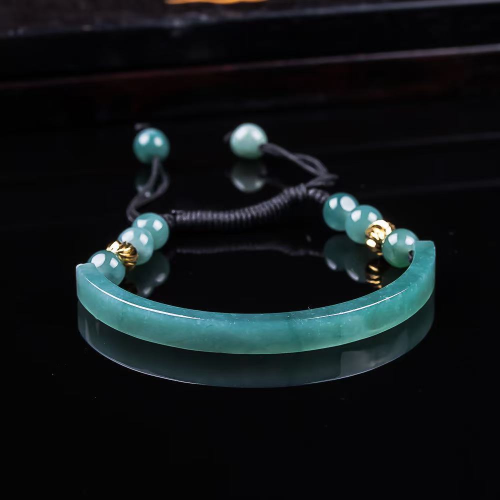 Bracelets - Myanmar Jadeite Bracelet Accessories Carved Gemstone