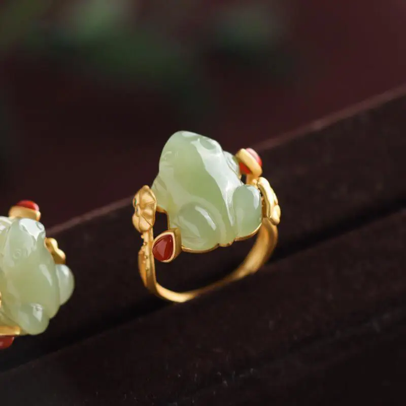 Green Jade Frog Rings Charms N - огляд і ціна Rings