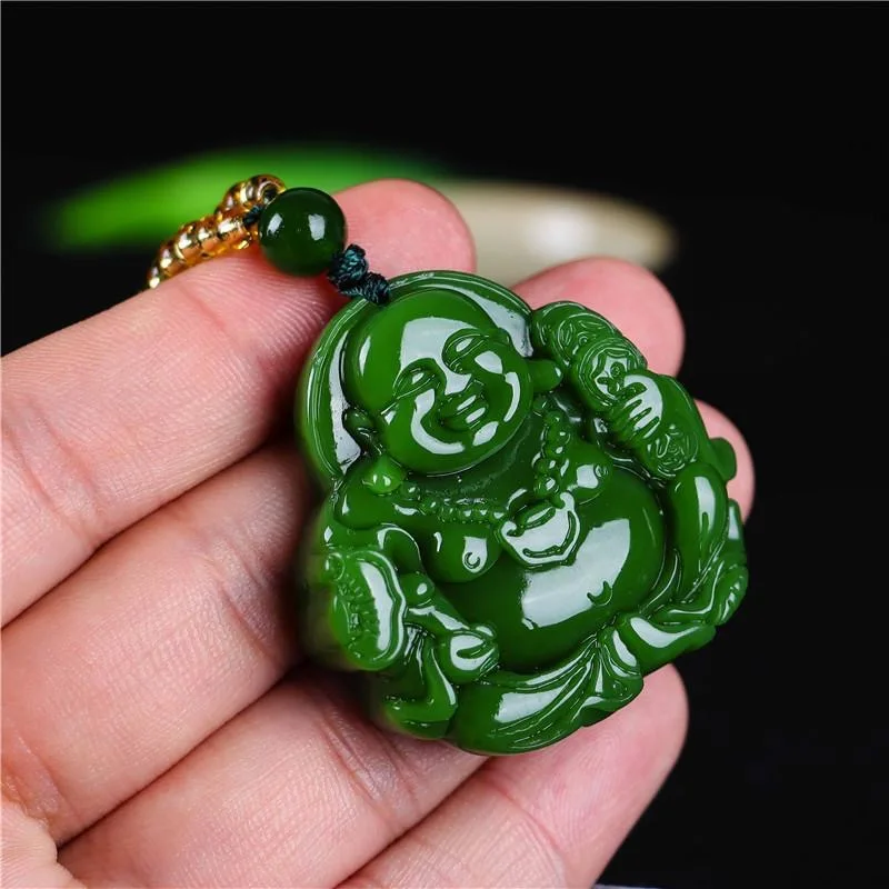 Chinese Green Jade Maitreya Bu - огляд і ціна Necklaces