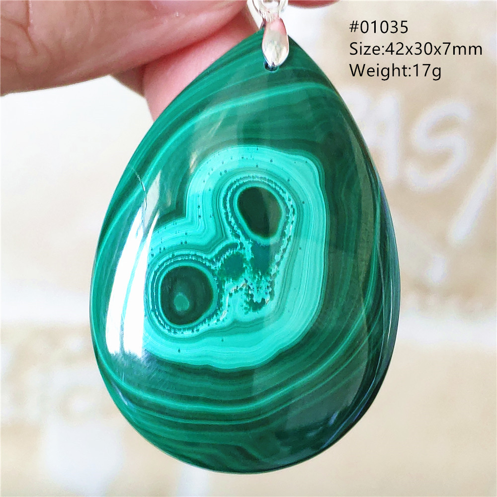 Natural Green Malachite Chryso - огляд і ціна 925 Sterling Silver Chain Necklace Men