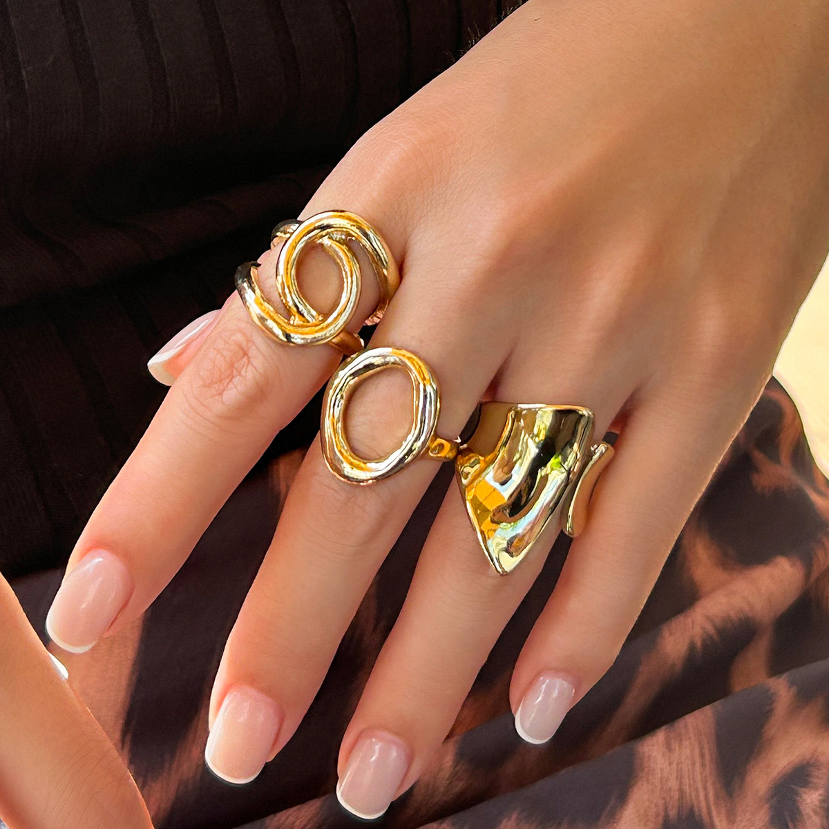 DIEZI 3pcs/set New Punk Fashio - огляд і ціна Vintage Punk Knuckle Rings Set