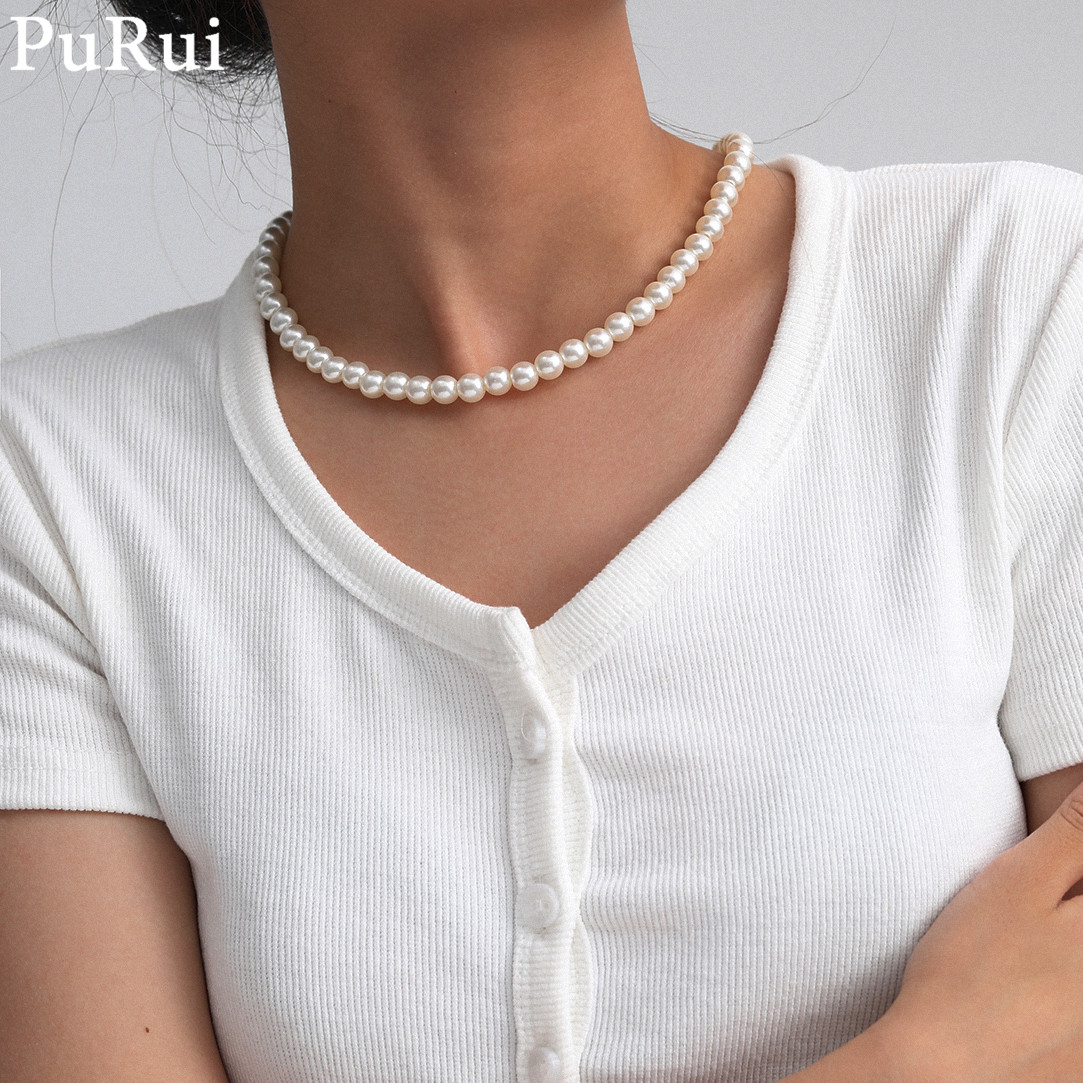 Minimalist Imitation Pearl Cho - огляд і ціна Pearl Choker Necklace Vintage