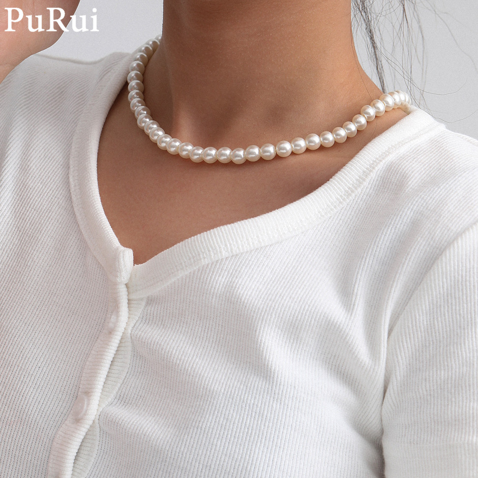 Minimalist Imitation Pearl Cho - огляд і ціна Pearl Choker Necklace Vintage
