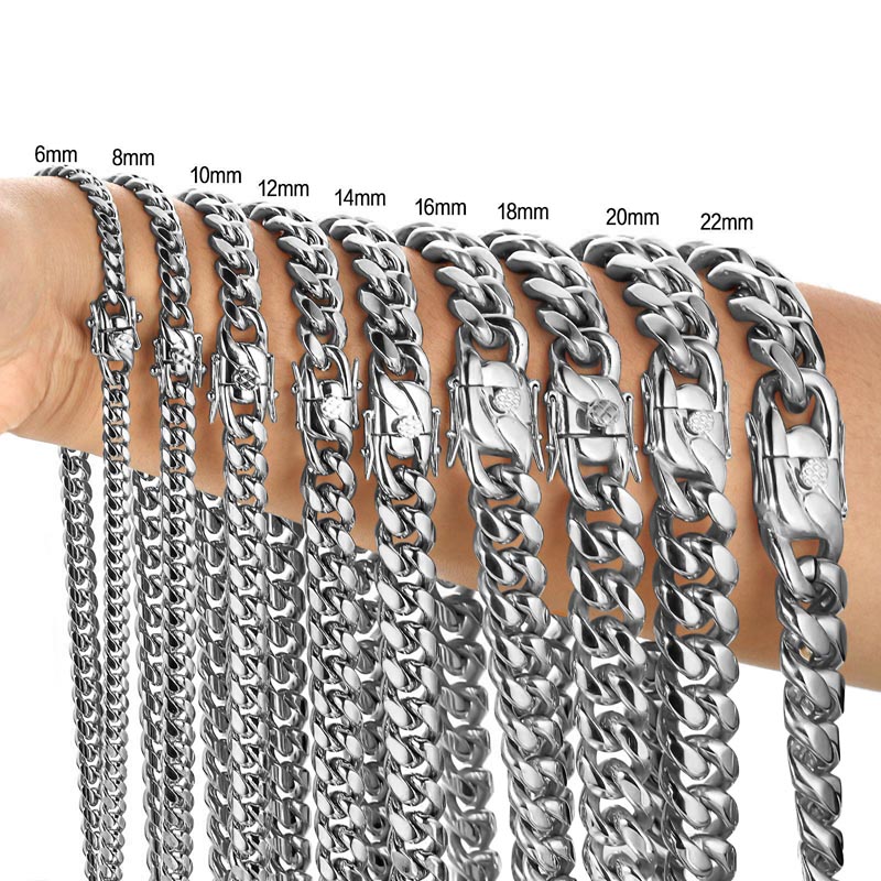 316L Stainless Steel Miami Cur - огляд і ціна Cuban Link Chain 12Mm