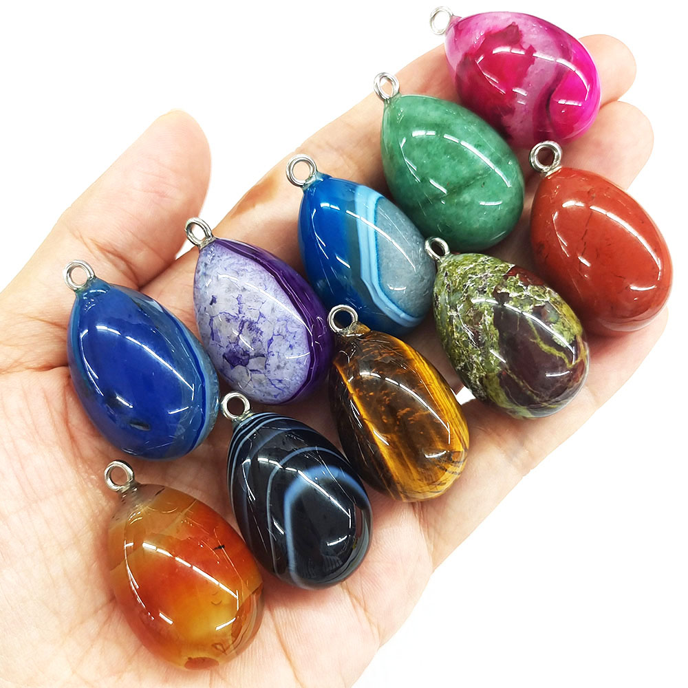 30x19mm Mini Egg Shape Pendant - огляд і ціна Crystal Pendant Necklace Natural Stone