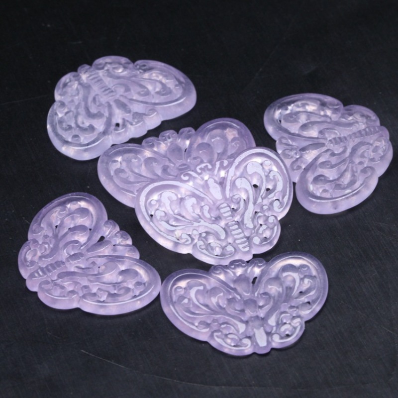 2pc Natural Purple Jade Hollow - огляд і ціна Necklaces