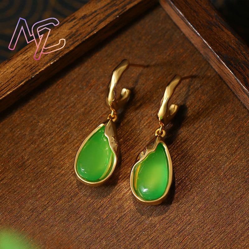 Green Real Jade Water Drop Ear - огляд і ціна Earrings