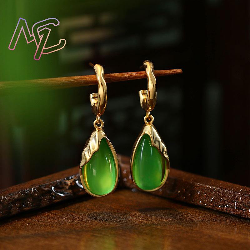 Green Real Jade Water Drop Ear - огляд і ціна Earrings