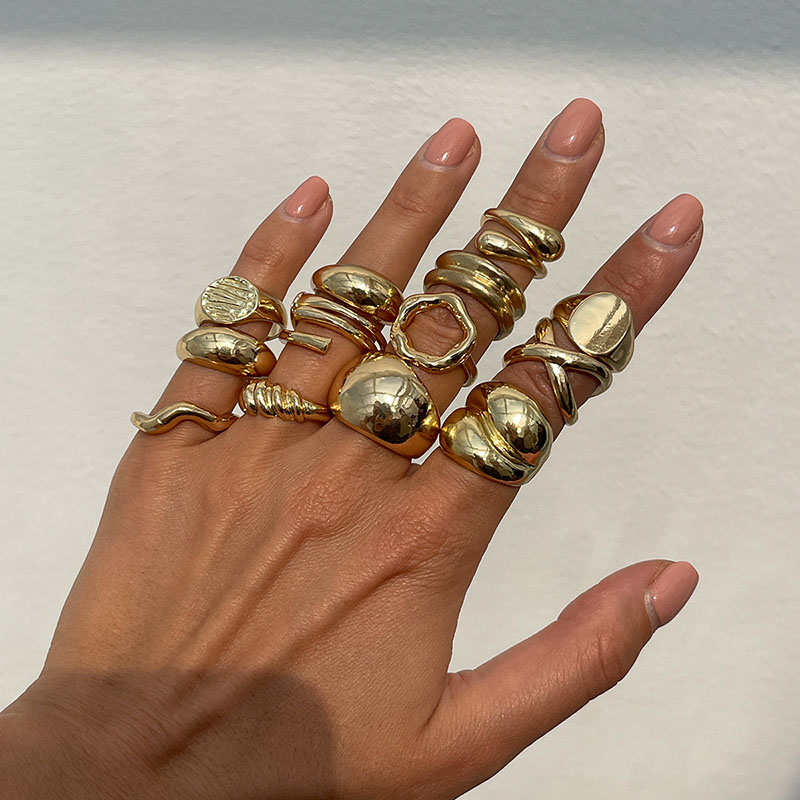 Fashion Vintage Metal Rings Fo - огляд і ціна Vintage Punk Knuckle Rings Set