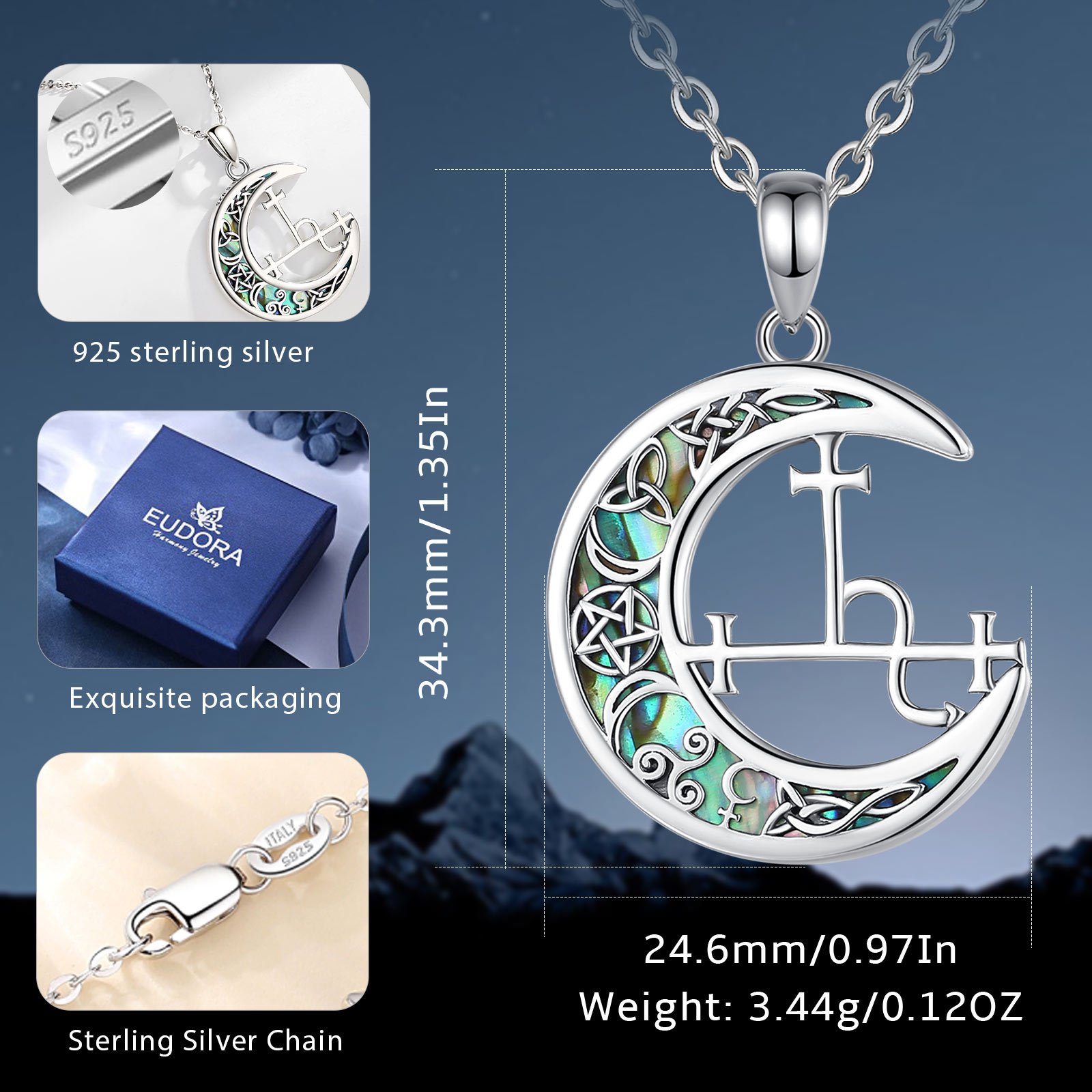 Eudora 925 Sterling Silver Lil - огляд і ціна 925 Sterling Silver Chain Necklace Men