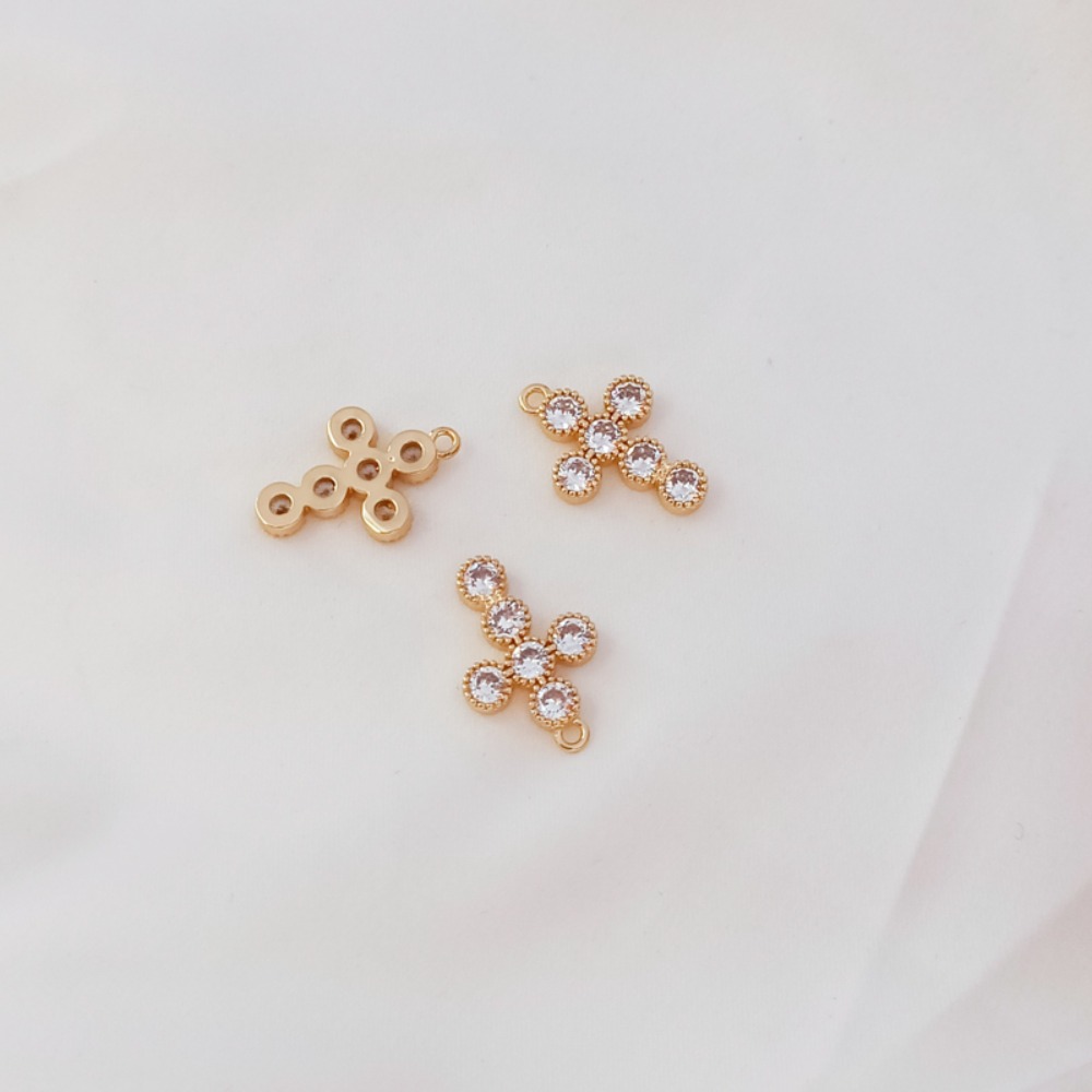 14K Gold-plated Zircon Cross P - огляд і ціна Cross Pendant Necklace Gold
