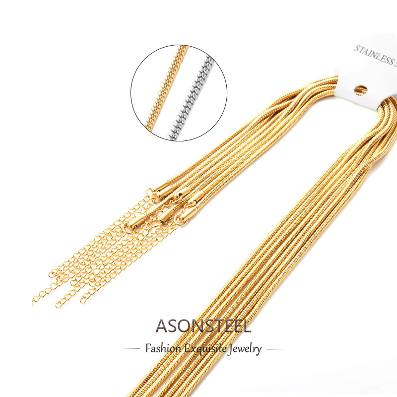 ASONSTEEL 10Pcs/Lot Boho Snake - огляд і ціна Cuban Link Chain 12Mm