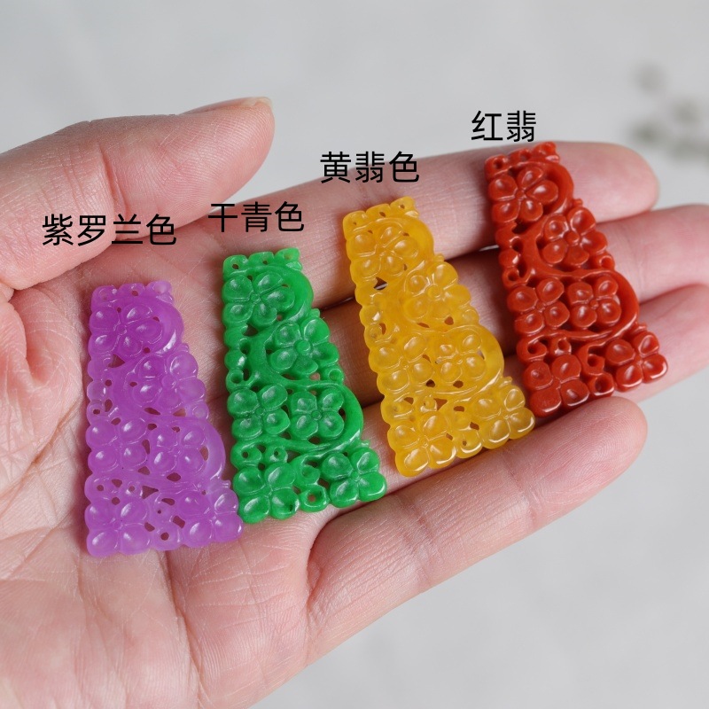 1pc Natural Jade Four Colors D - огляд і ціна Earrings