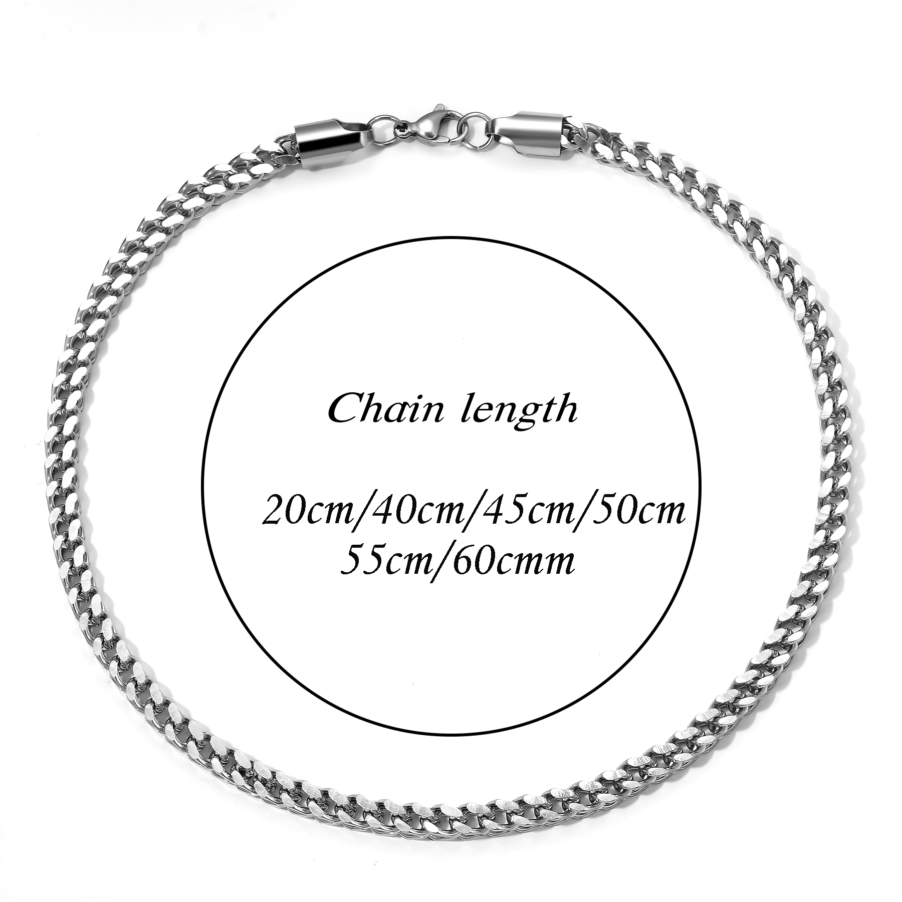 1Pc Size 3mm-5mm Gold/Silver C - огляд і ціна Cuban Link Chain 12Mm