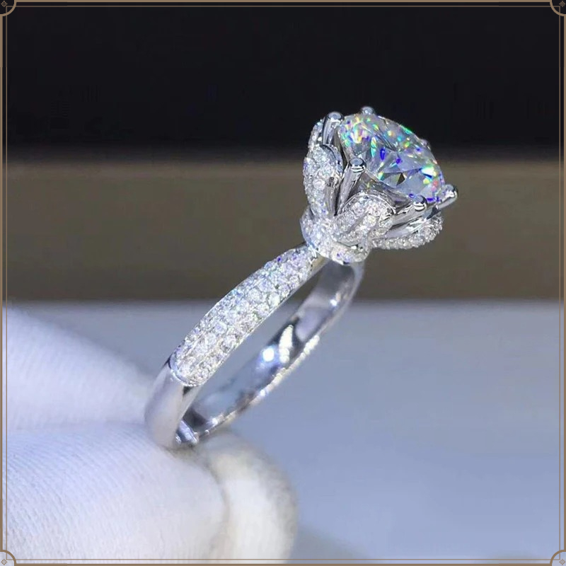 Morganite Ring VVS1 Grade Labo - огляд і ціна Moissanite Engagement Ring 1 Carat
