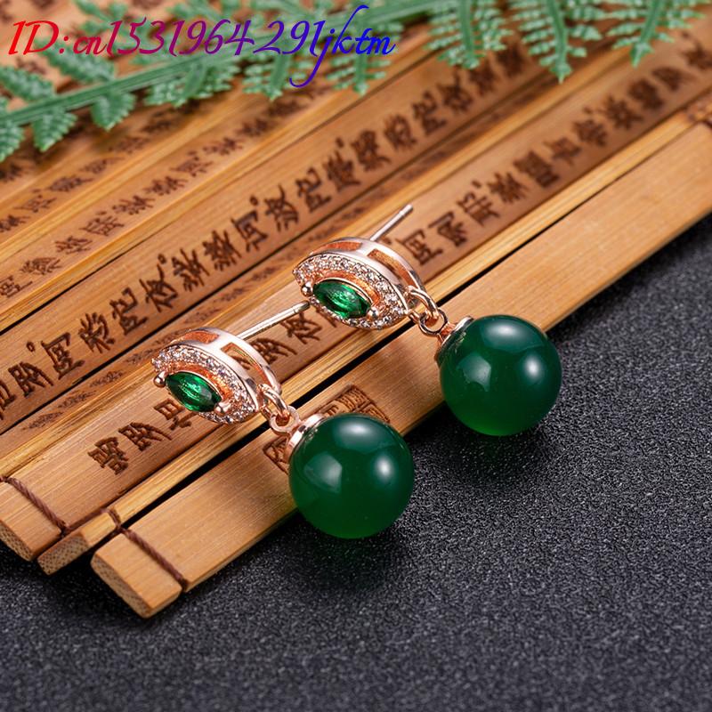 Natural Jade Bead Earrings Fas - огляд і ціна Earrings
